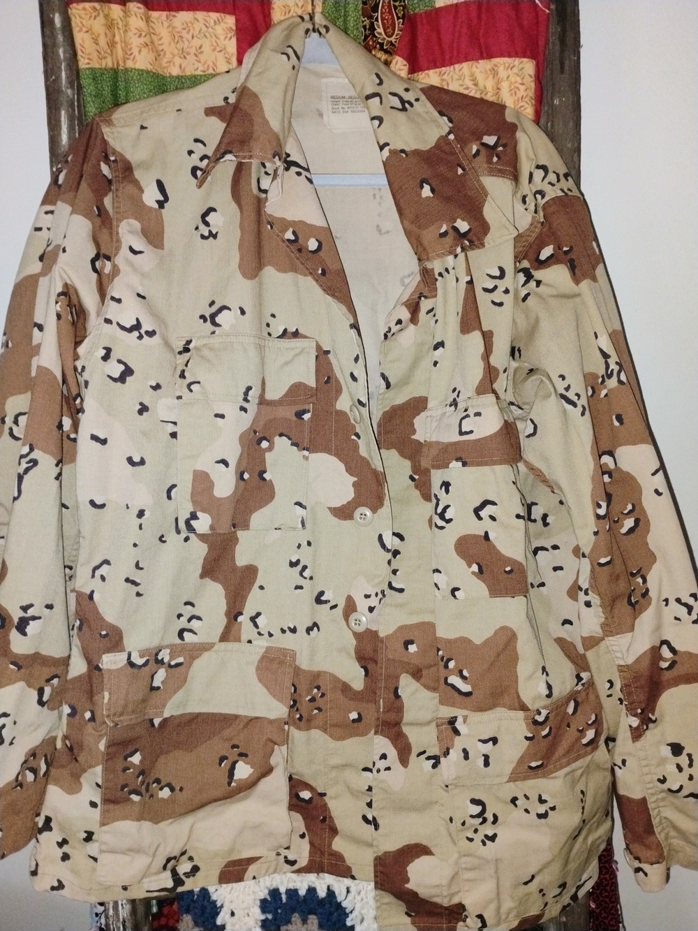 Men’s Desert Camo Utility Jacket - Beige/Brown